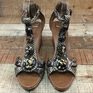 Libby Edelman • Bani Snake Print Jewel Wedge